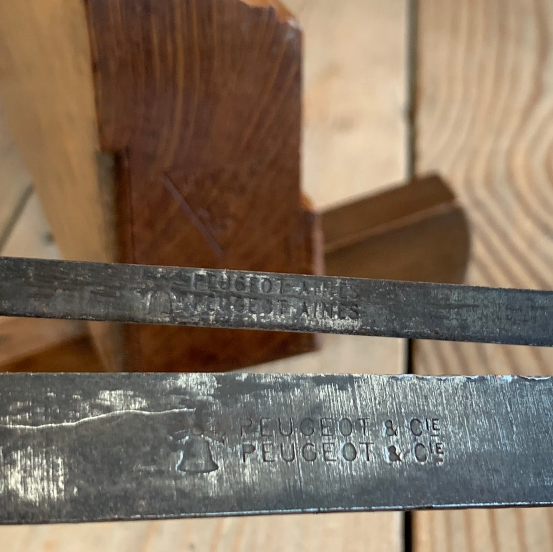 Y1355 Vintage COOL FRENCH Twin Iron Wooden MOULDING PLANE