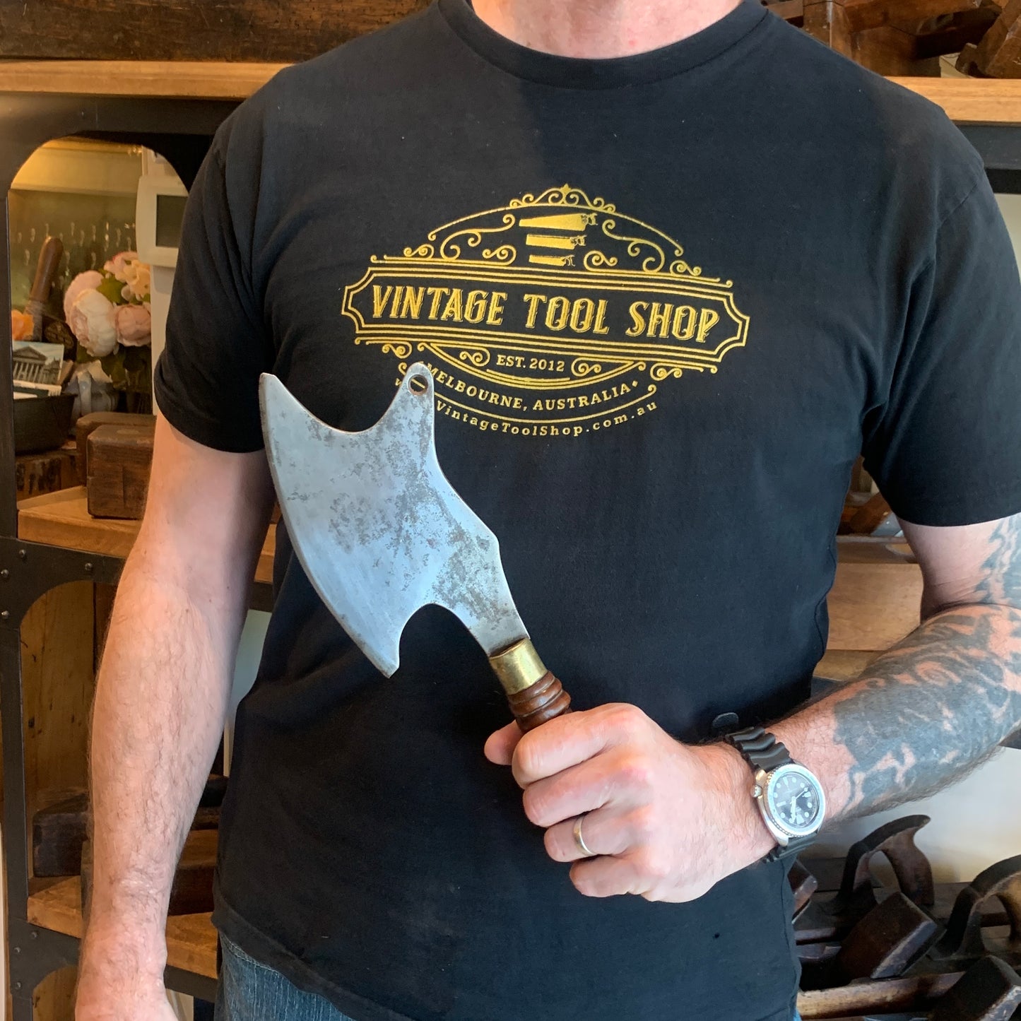 SOLD D1217 Antique fancy FRENCH CLEAVER