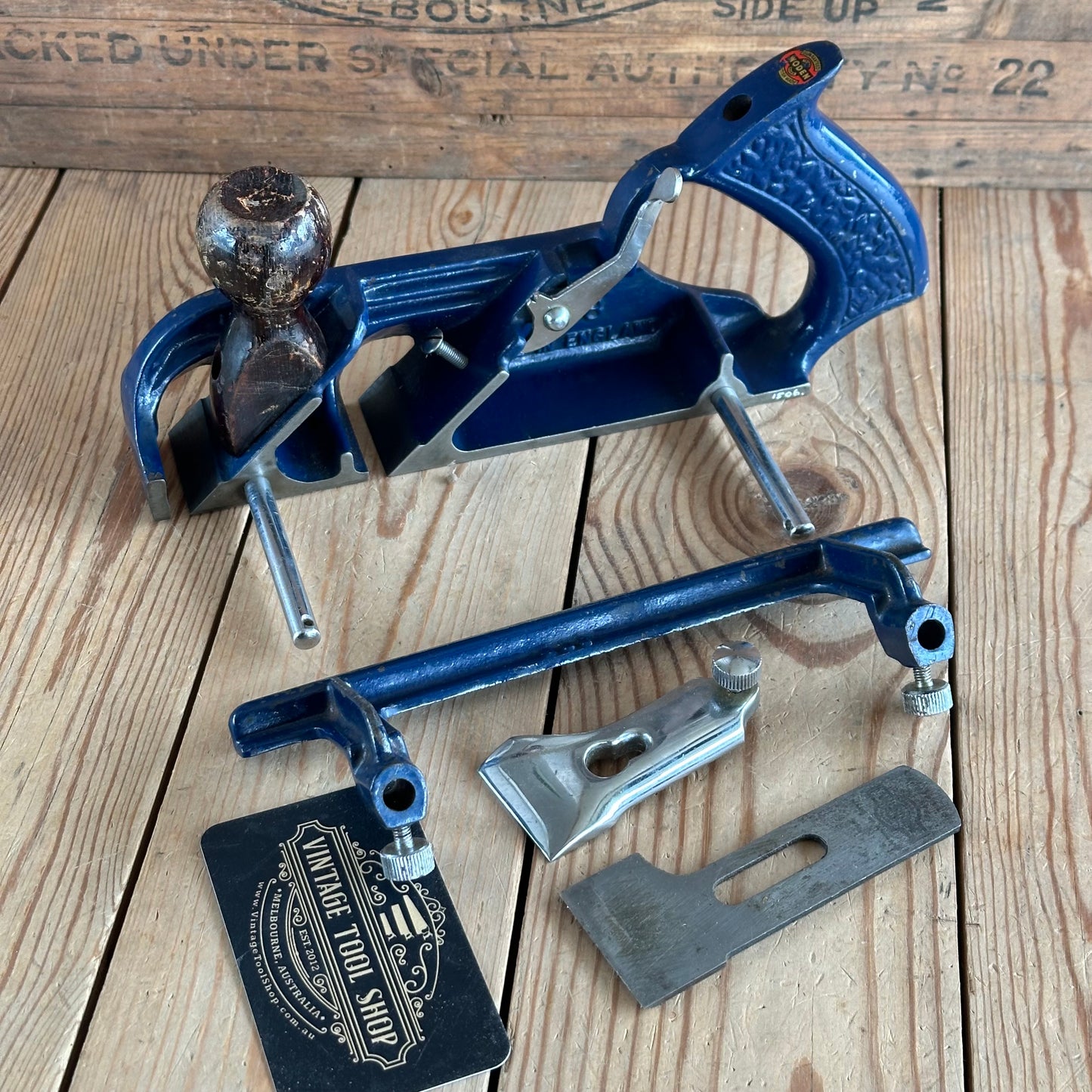 SOLD N1323 Vintage WODEN WS England No.78 Duplex RABBET rebate plane