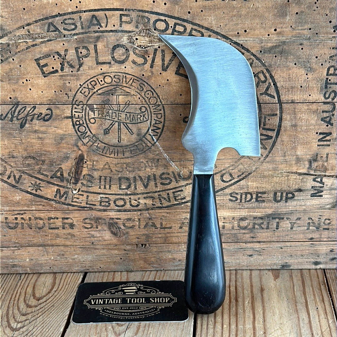 D719 Vintage LEATHER saddlers KNIFE with EBONY handle