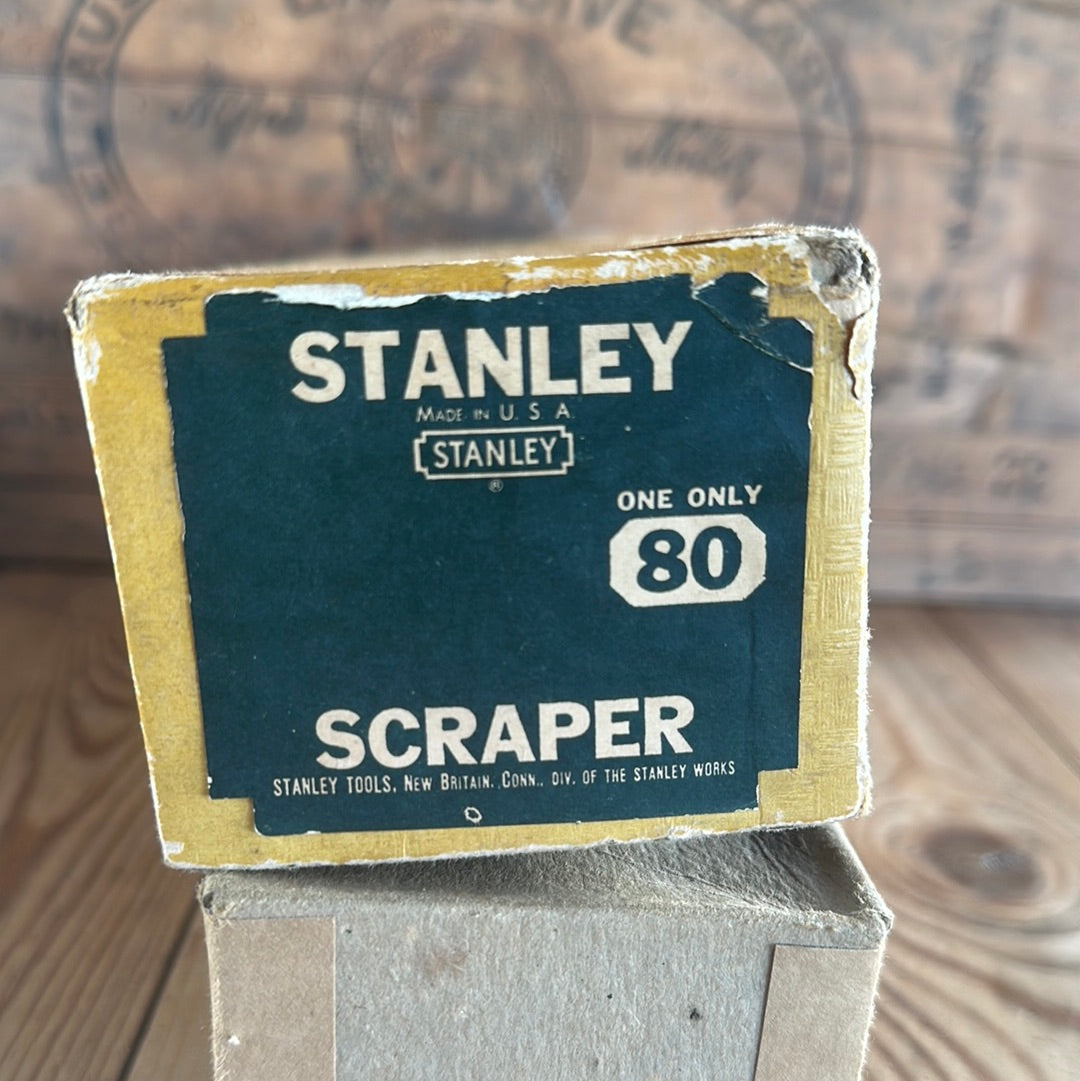 SOLD N1003 Vintage STANLEY USA COLLECTOR GRADE No.80 Sweetheart era SCRAPER PLANE