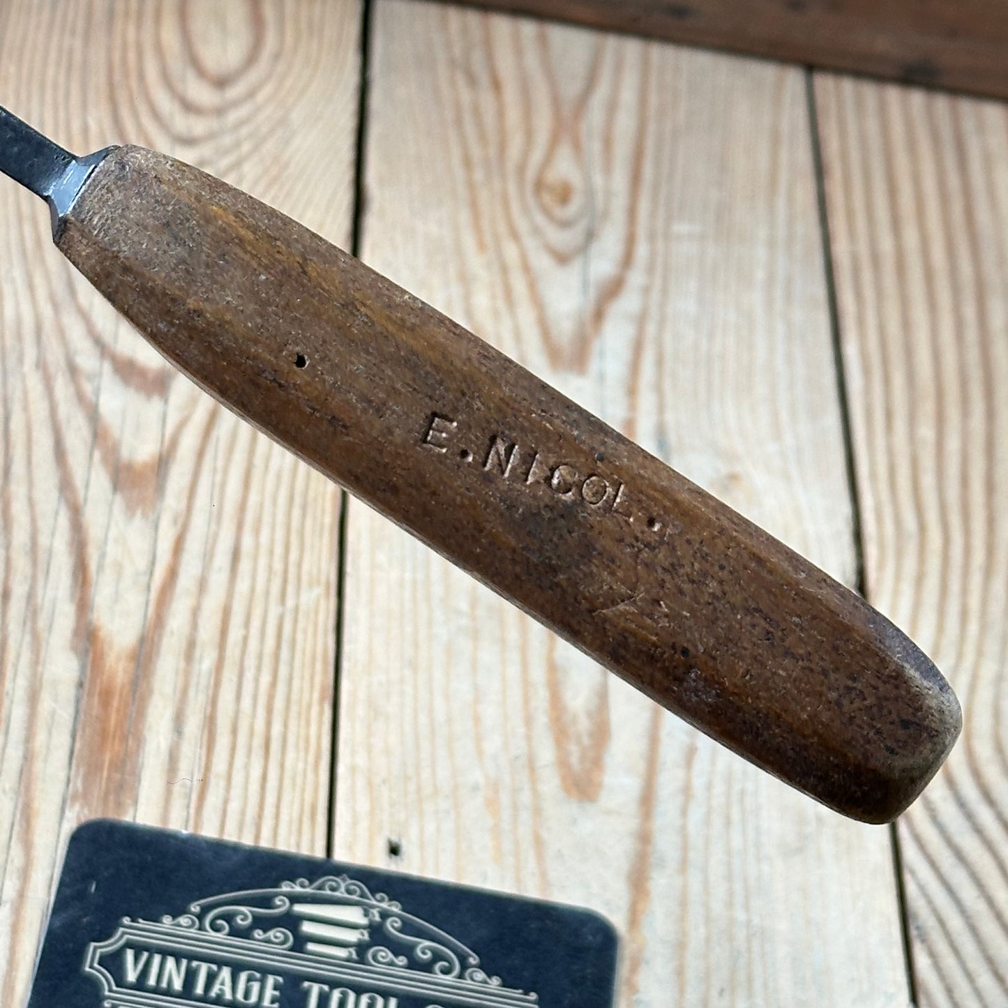 H2038 Vintage HENRY TAYLOR England 11mm reverse Bent Fishtail Carving CHISEL