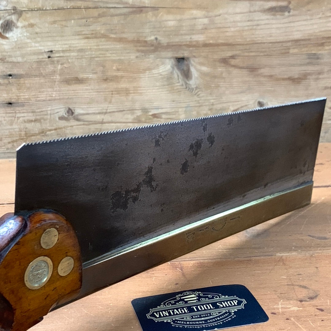 SOLD S524 SHARP! Vintage Premium Quality TAYLOR BROTHERS 10ppi Rip TENON SAW BACKSAW