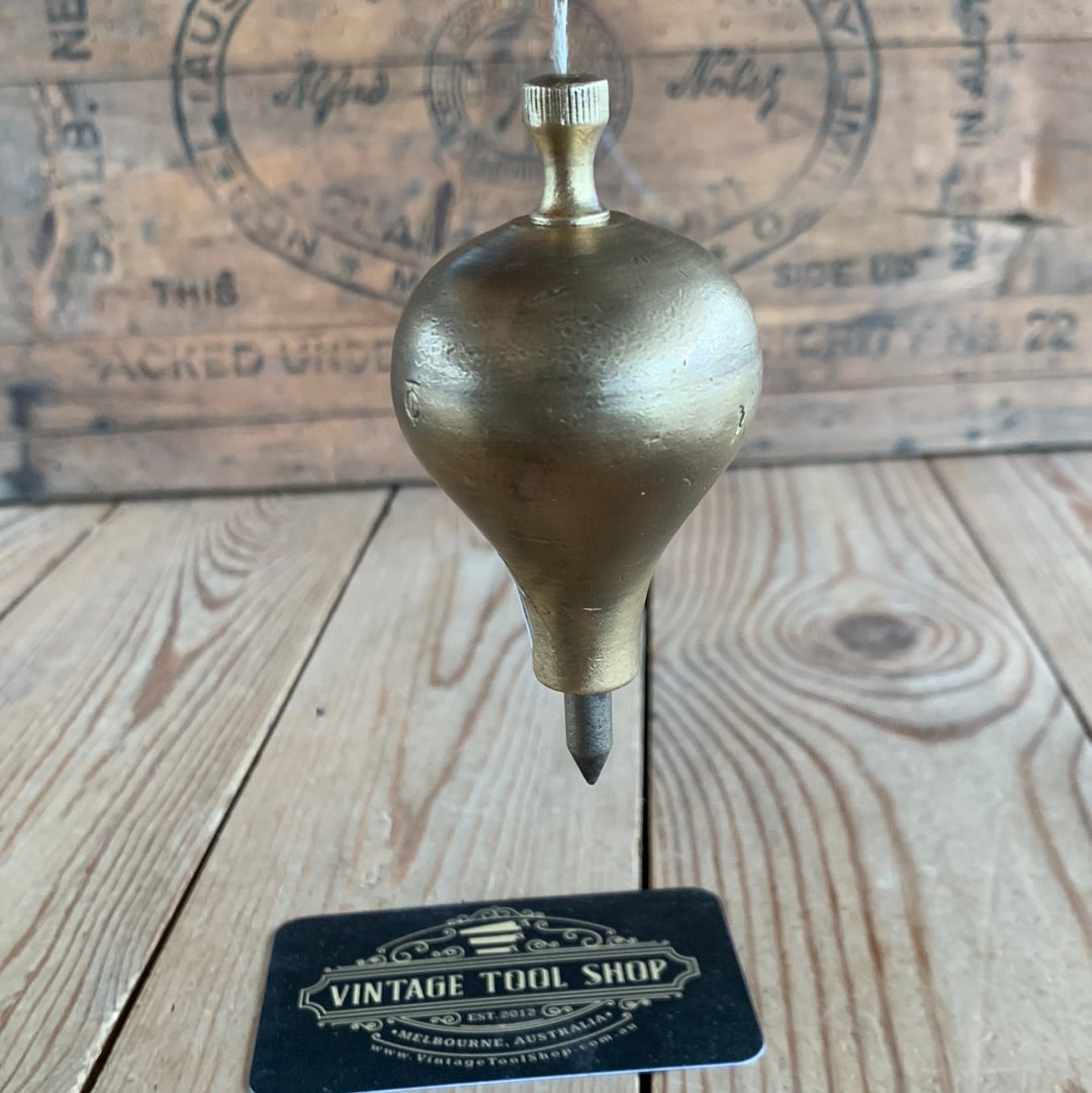 H752 Vintage CT CARTER TOOLS No.12 brass PLUMB BOB