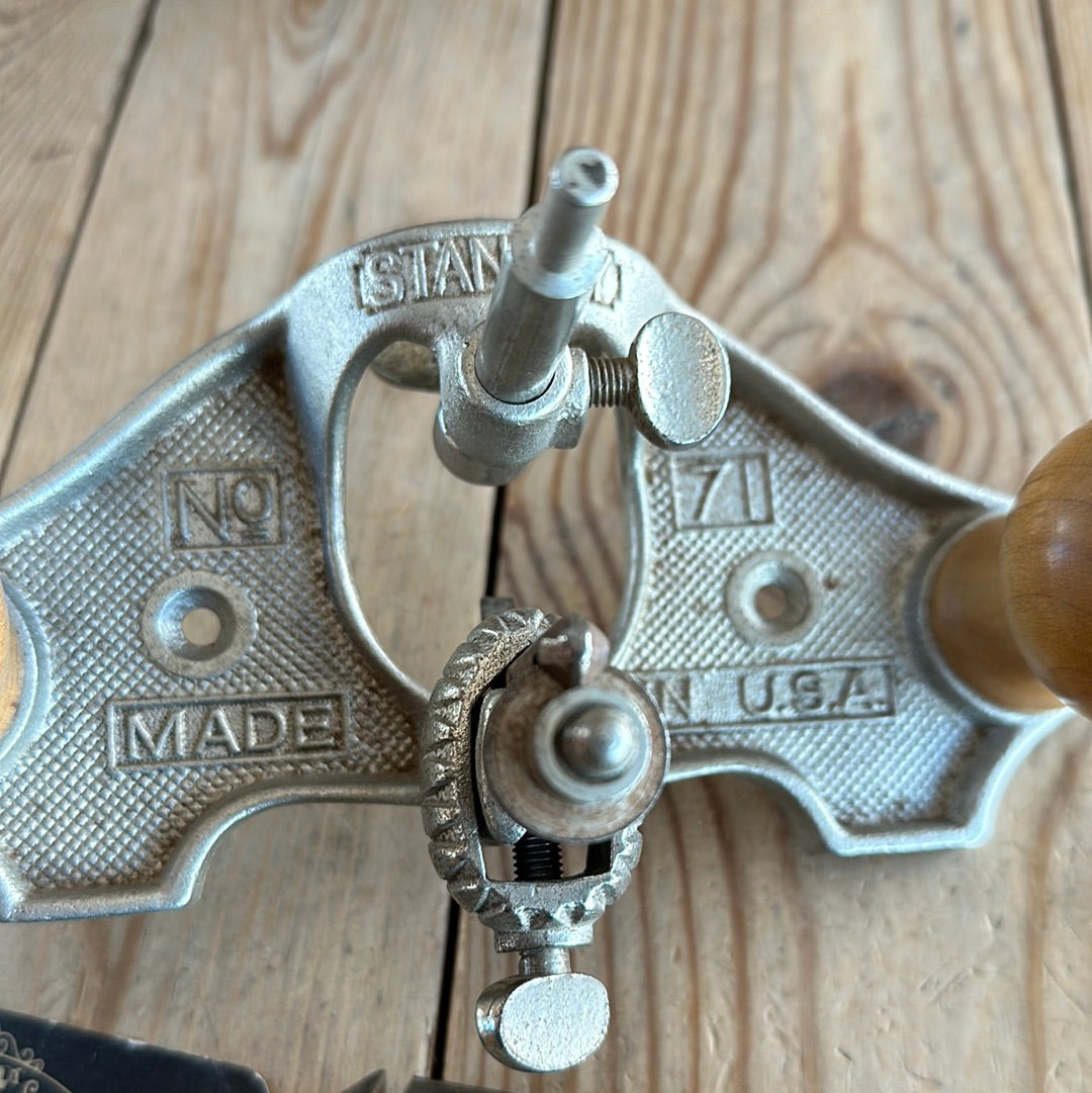 N1078 Vintage STANLEY USA No.71 Type 10 Router PLANE IOB