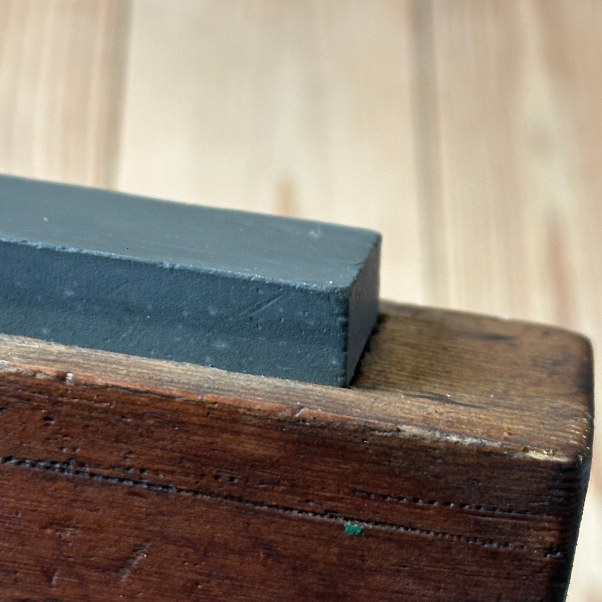 A402 GREEN! Vintage German Thuringian SLATE Razor BARBER HONE waterstone