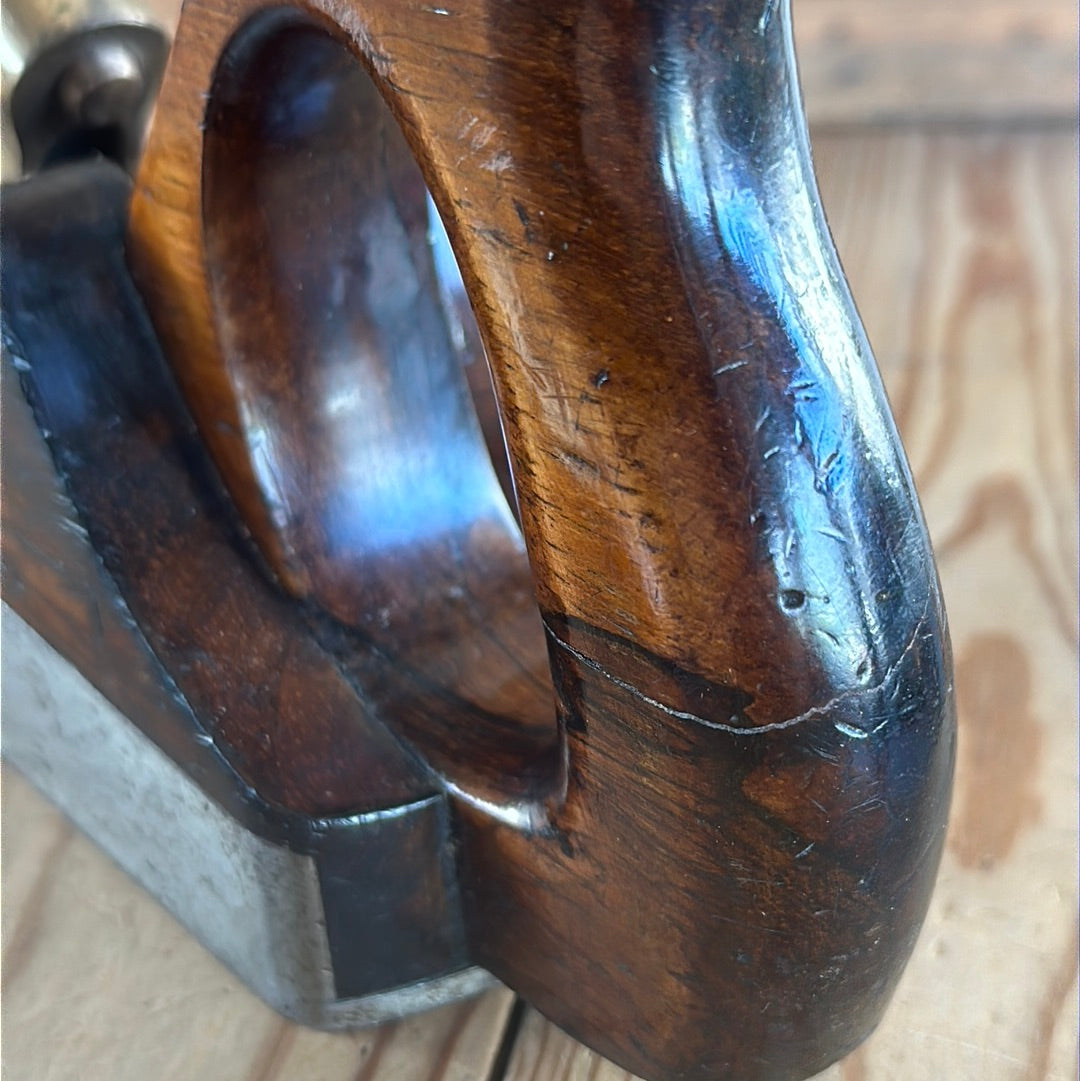 N1023 RARE Antique MATHIESON Scotland Closed Handle Infill SMOOTHING plane in Rosewood
