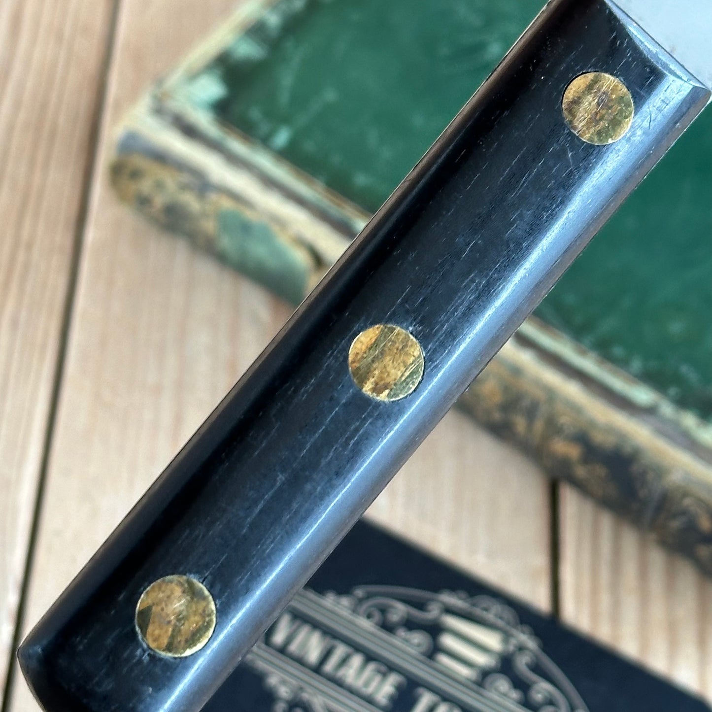 SOLD. D1659 GORGEOUS! Vintage SABATIER of France MARKING KNIFE with EBONY handle