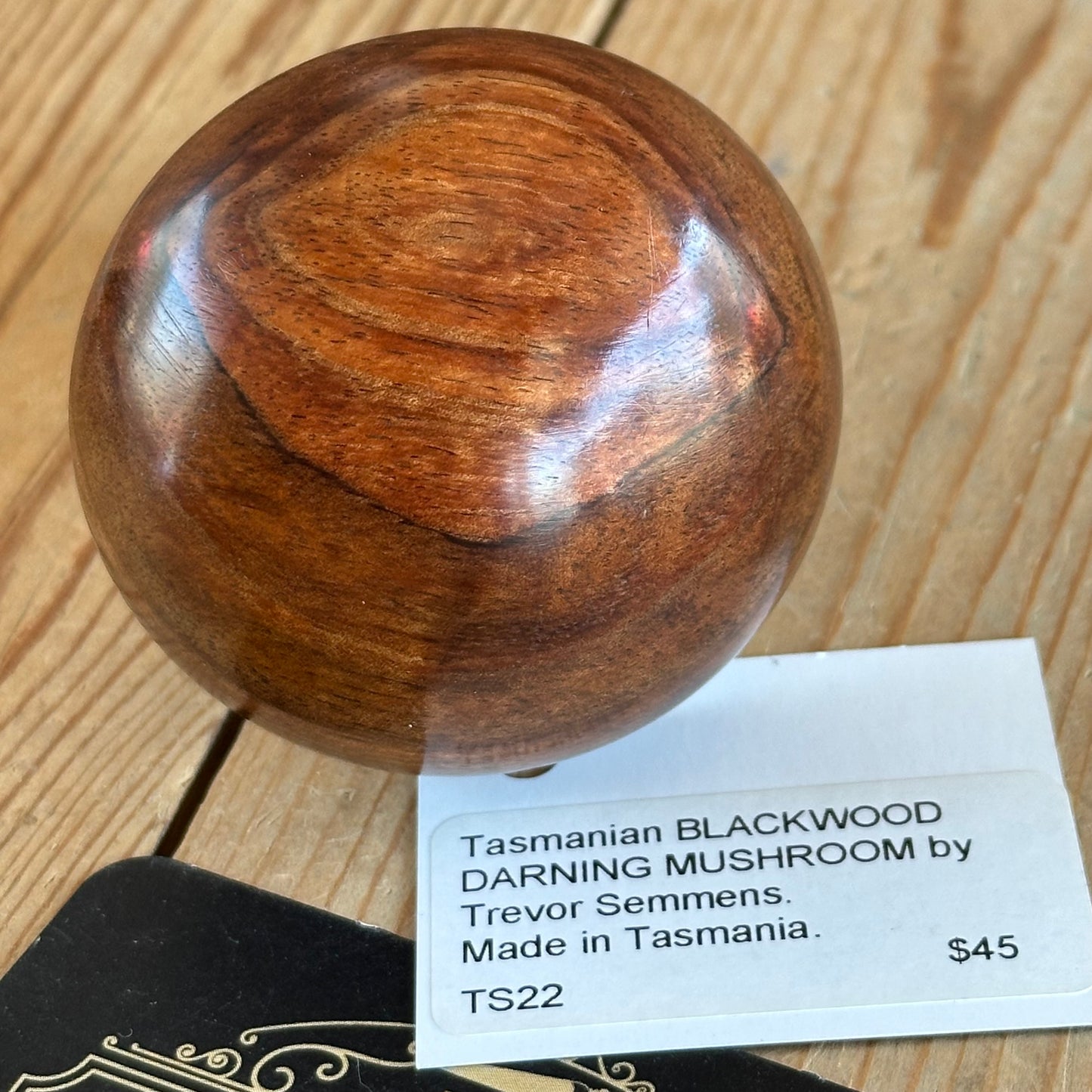 TS19-TS23 Australian made NEW! Tasmanian BLACKWOOD DARNING MUSHROOM mending tool