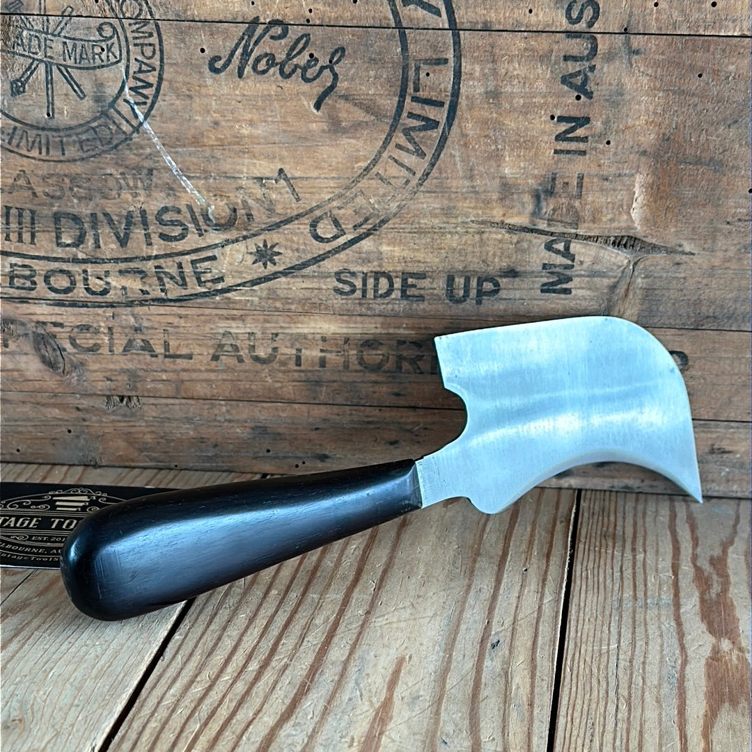 D719 Vintage LEATHER saddlers KNIFE with EBONY handle