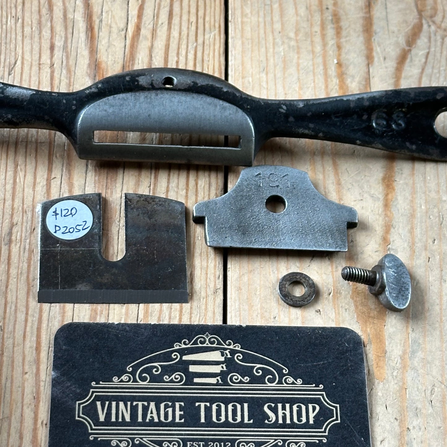 D2052 Vintage Stanley England No:63 convex SPOKESHAVE Spoke shave with NOS blade