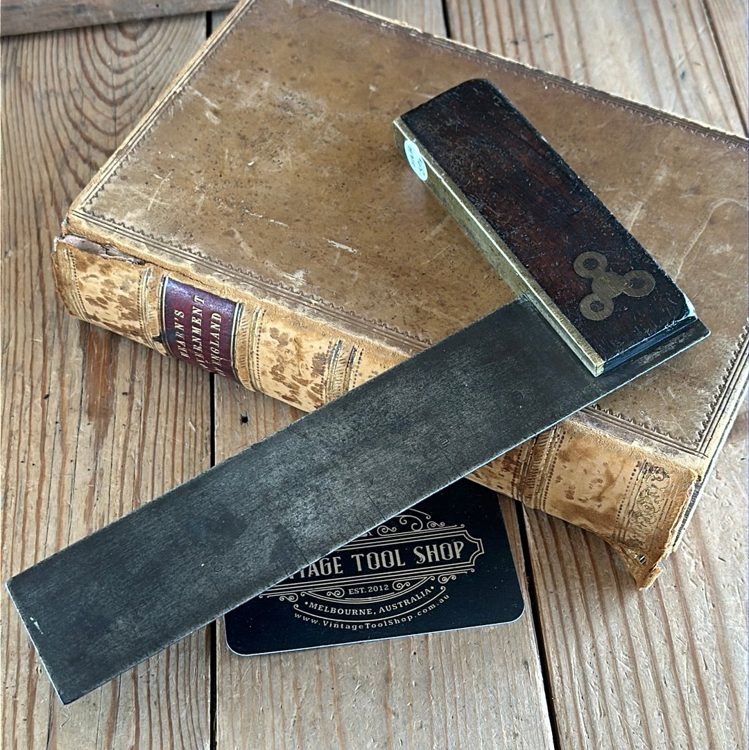 H915 Vintage ROSEWOOD & brass SQUARE