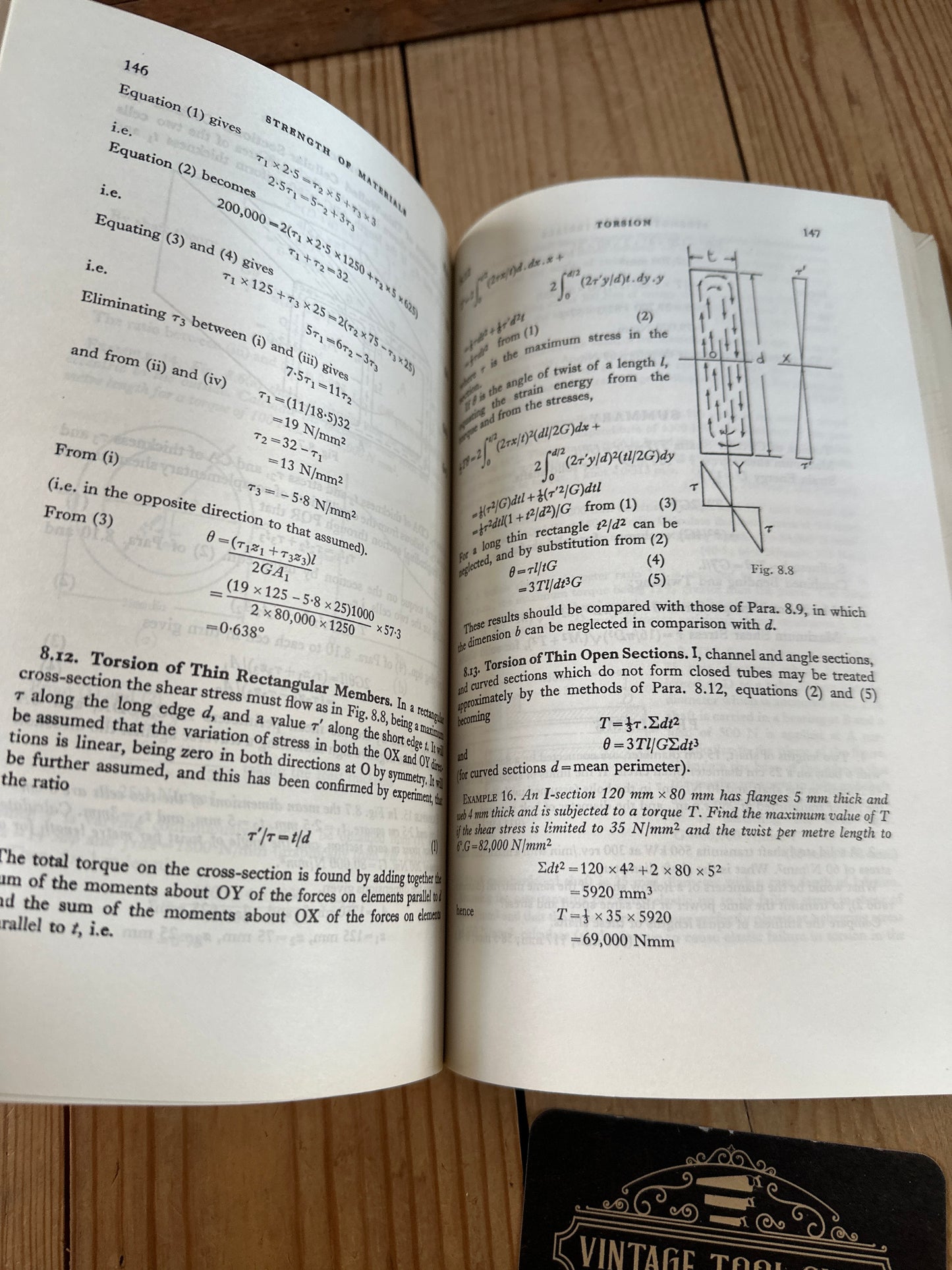 XBN20 Vintage 1979 Strength of Materials 3rd Edition BOOK in SI Units by G.H.Ryder