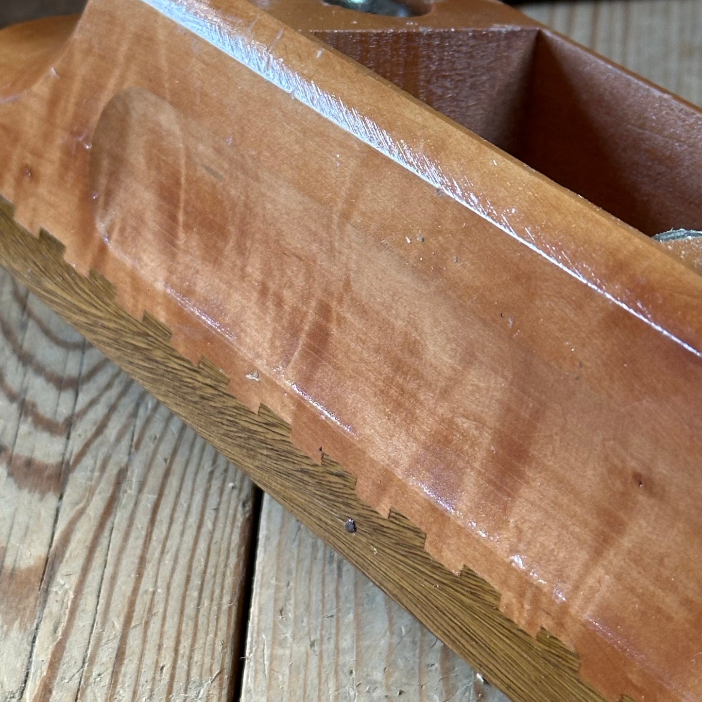 SOLD. N1703 GORGEOUS Vintage E.C.E. West-Germany No:711 PRIMUS PLANE Figured Pear & Lignum Vitae Sole