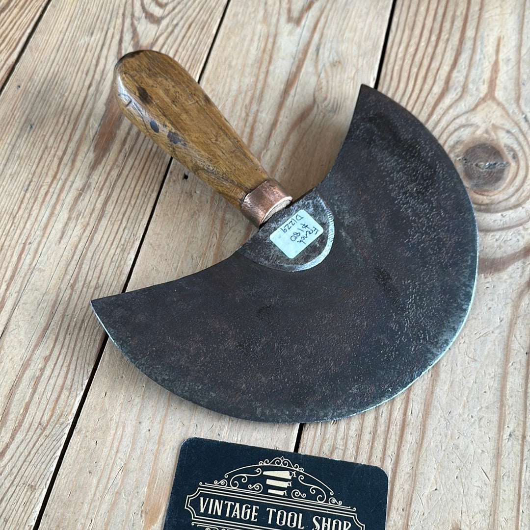 D1229 Vintage MONGIN PARIS Large HALF MOON LEATHER saddlers KNIFE