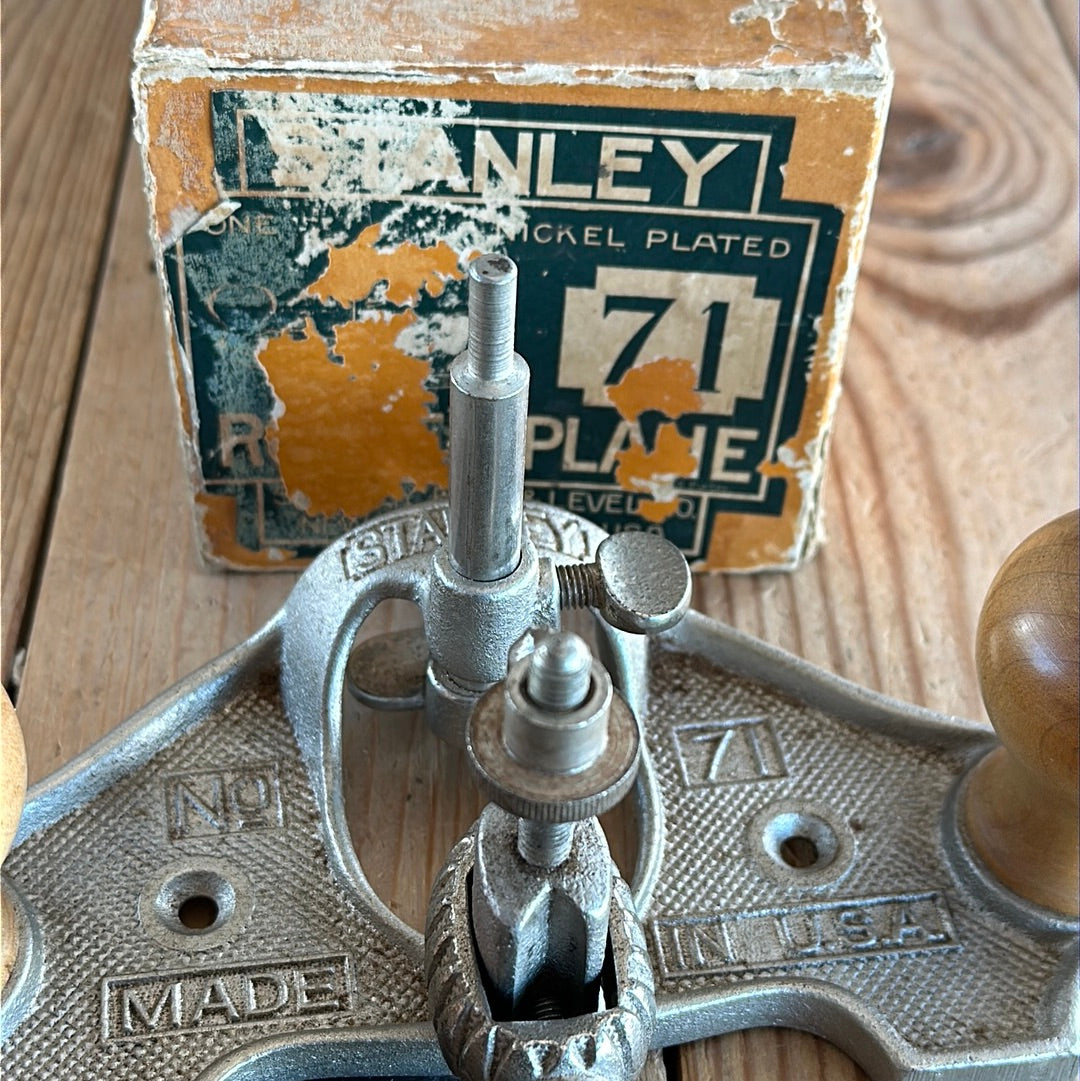 N1078 Vintage STANLEY USA No.71 Type 10 Router PLANE IOB