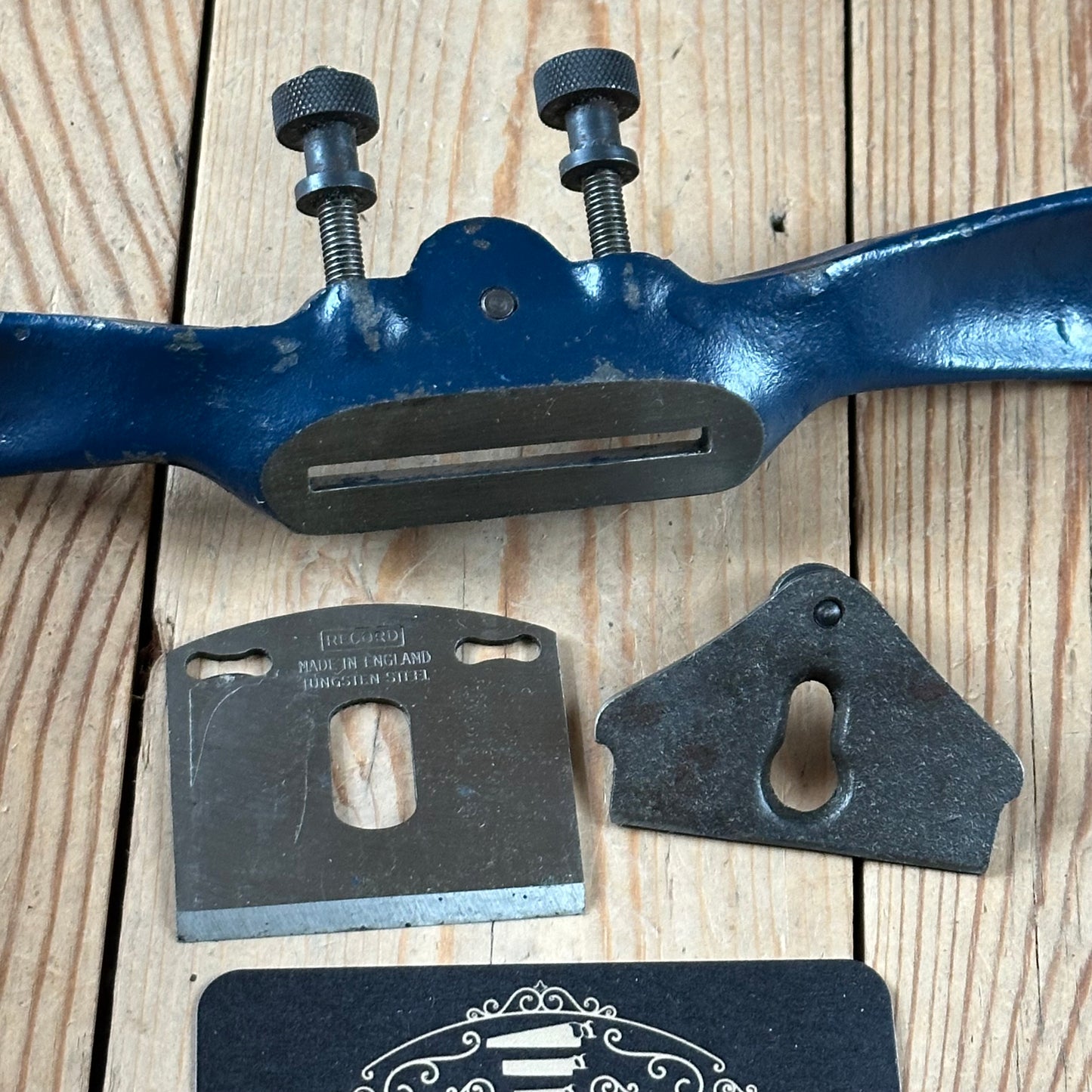 H2494 Vintage RECORD England No.151 adjustable flat base SPOKESHAVE spoke shave