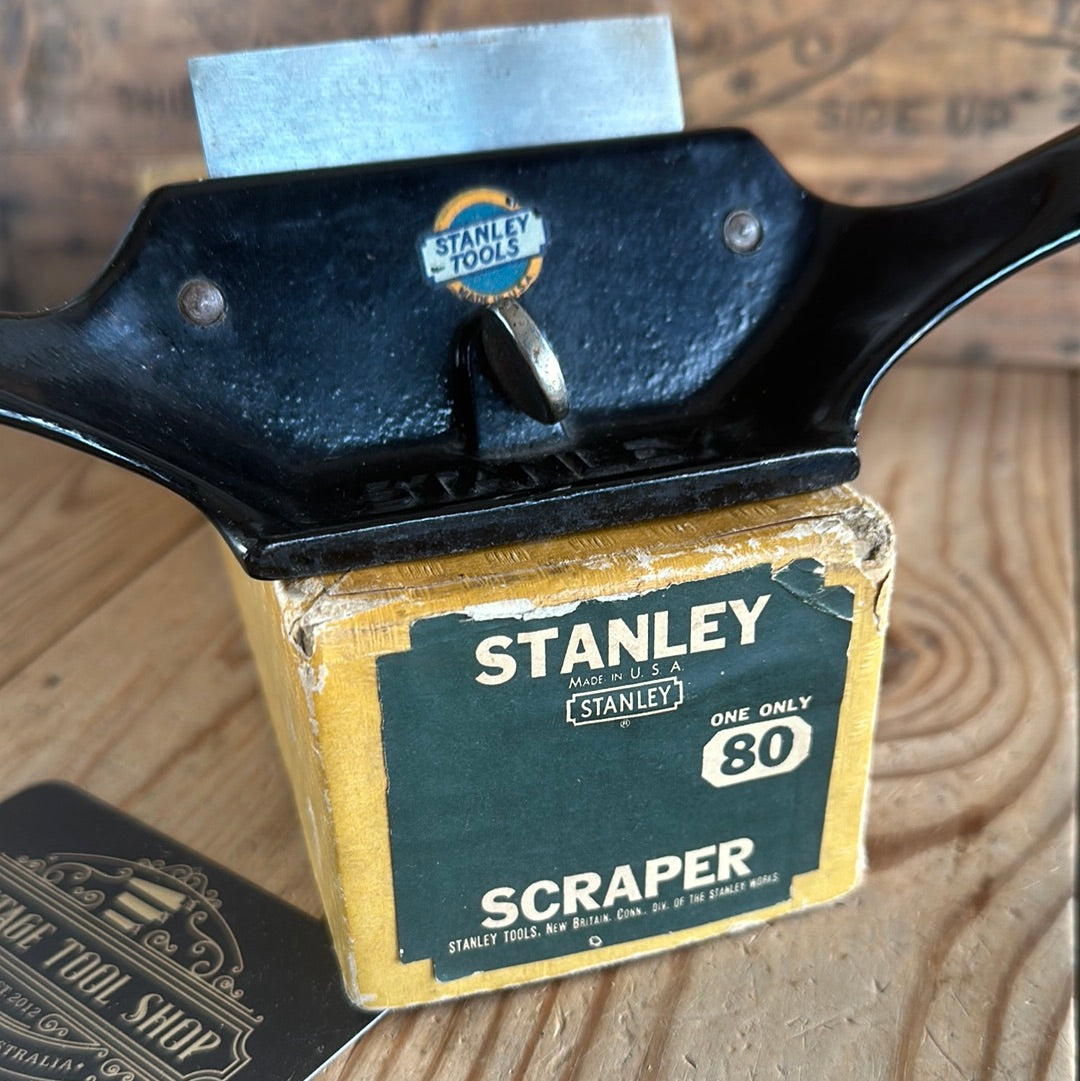 N1003 Vintage STANLEY USA COLLECTOR GRADE No.80 Sweetheart era SCRAPER PLANE