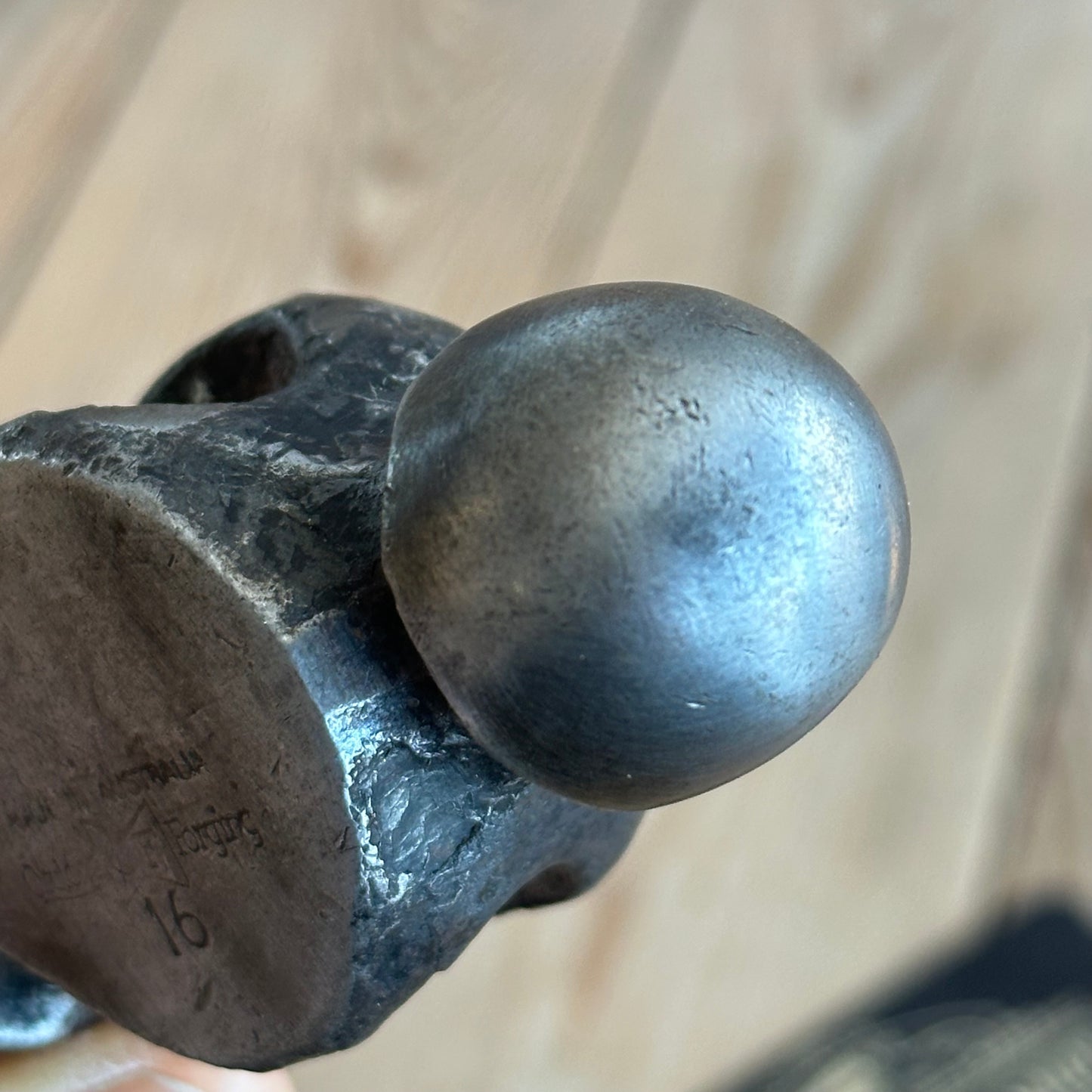 N419 Vintage CYCLONE AUSTRALIA 16oz BALL PEEN Hammer Head