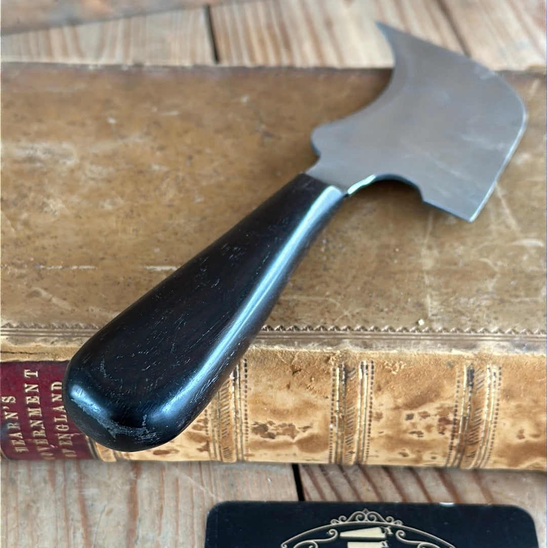 D719 Vintage LEATHER saddlers KNIFE with EBONY handle