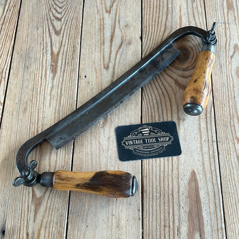 PL114 Vintage JAMES SWAN USA 10” folding handle wood shaving DRAWKNIFE draw knife