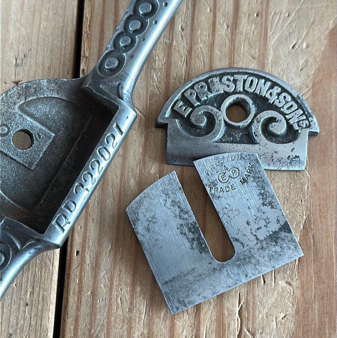 SOLD D1370 Vintage EDWARD PRESTON No.1377 ornate Spokeshave SPOKE SHAVE