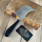 D719 Vintage LEATHER saddlers KNIFE with EBONY handle