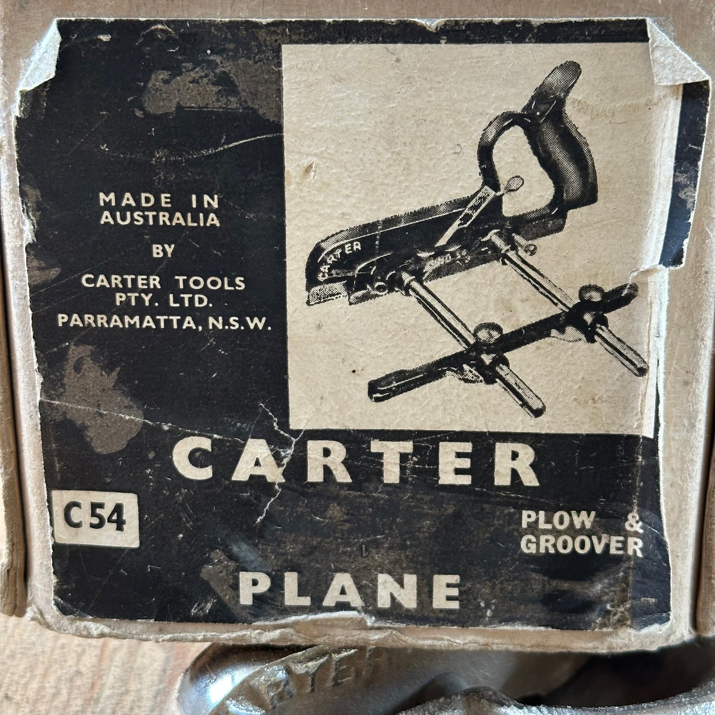 N894 Vintage 1945-1955 CARTER Australia No:C54 plow & groover + 7 x cutters PLANE IOB