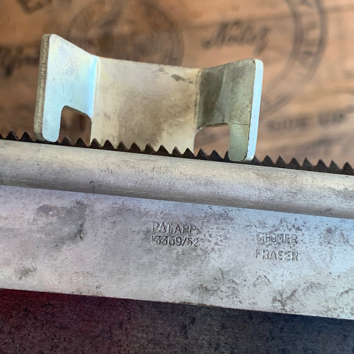 H481 Vintage FRASER SAW SHARPENING GUIDE made in Preston Melbourne IOB