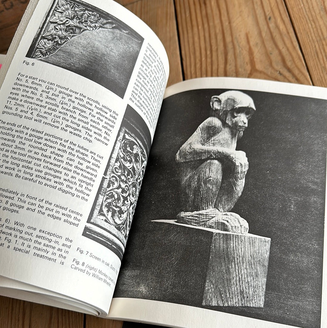 XB1-74 Vintage 1979 WOOD CARVING BOOK by William Wheeler and Charles Hayward