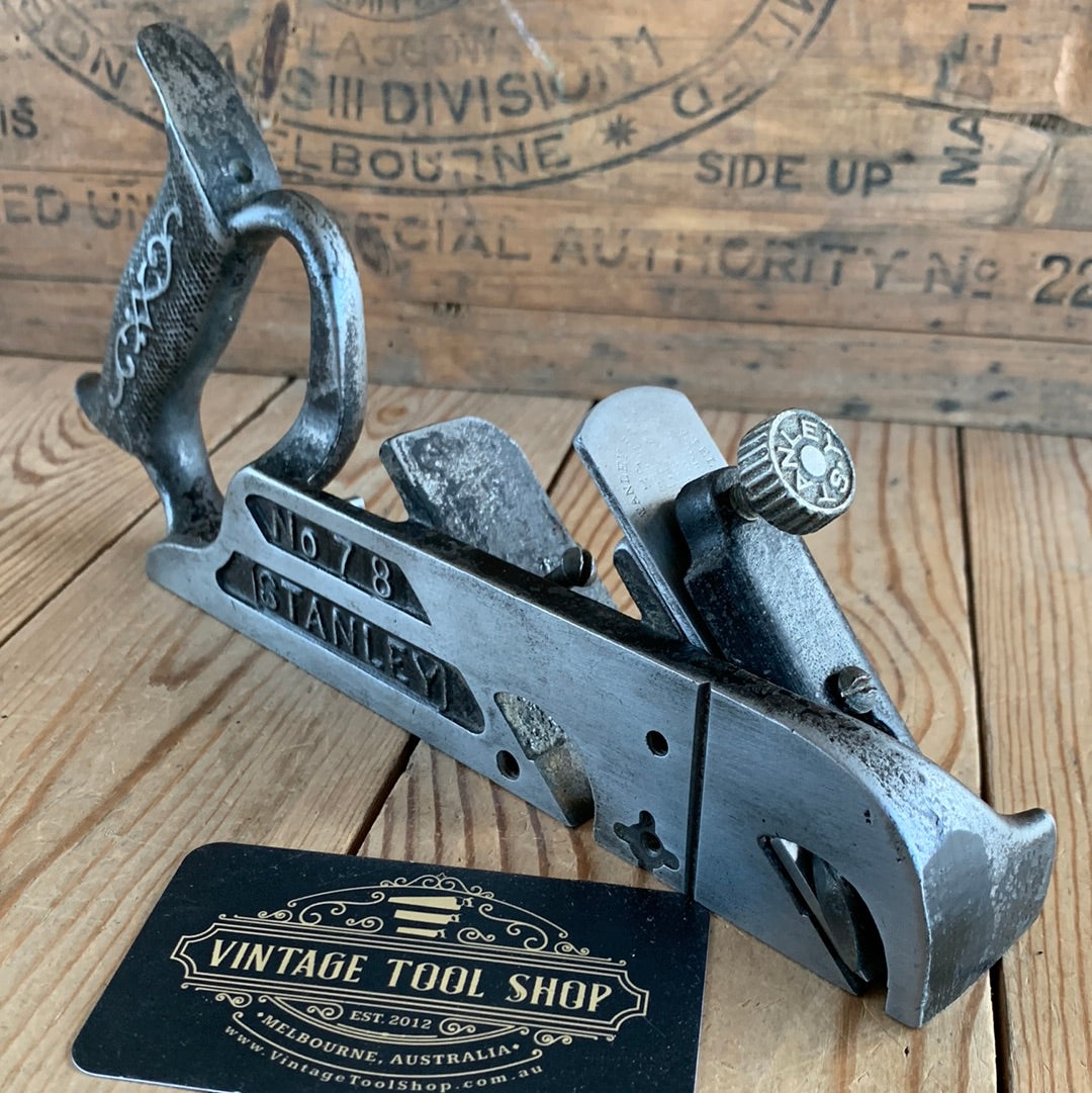 SOLD D944 Antique STANLEY USA Early No.78 1883 patent Duplex RABBET rebate plane