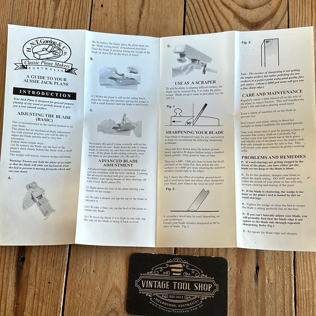 SOLD H1108 Contemporary Australian HNT GORDON Cooktown Ironwood AUSSIE JACK PLANE