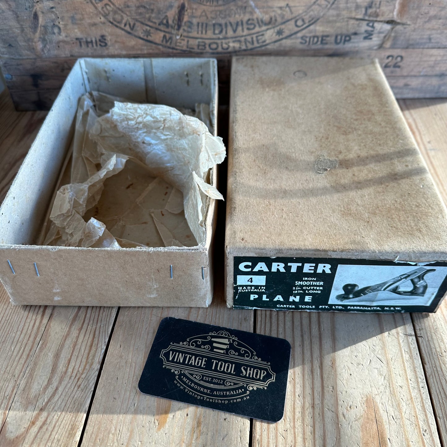 SOLD. N1284 Vintage FINE! COLLECTOR GRADE 1945-1955 Australian CARTER No.4 plane IOB