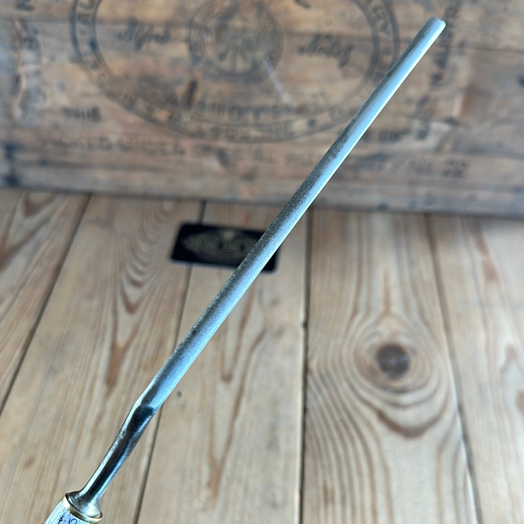 H1055 Vintage MARPLES England 6mm 1/4” cranked Incanal Paring GOUGE CHISEL