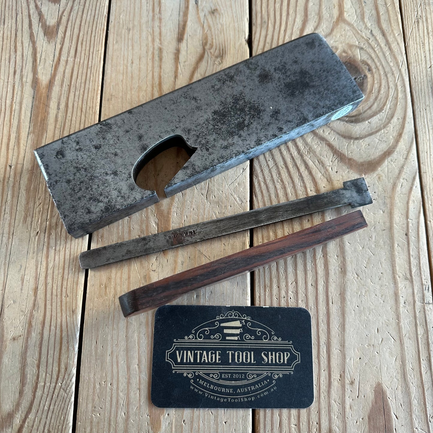 N1922 Antique Iron & ROSEWOOD INFILL 3/4” 18mm Shoulder PLANE by MATHIESON