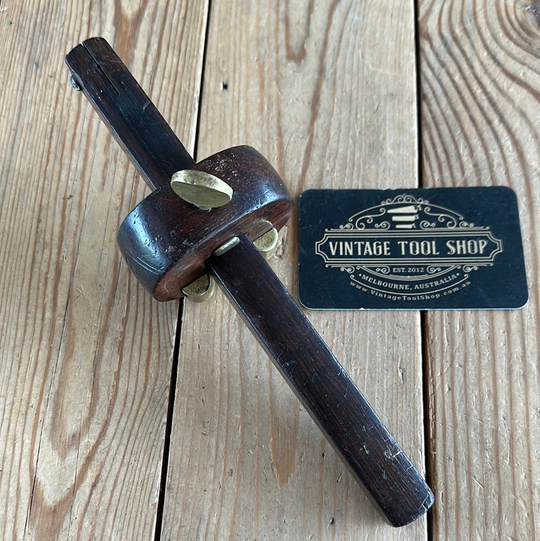 SOLD H917 Antique 1886-1887 STANLEY No.66 Rosewood & BRASS MARKING GAUGE fancy marking tool