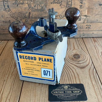 SOLD D1242 Vintage RECORD England No.071 Router PLANE IOB