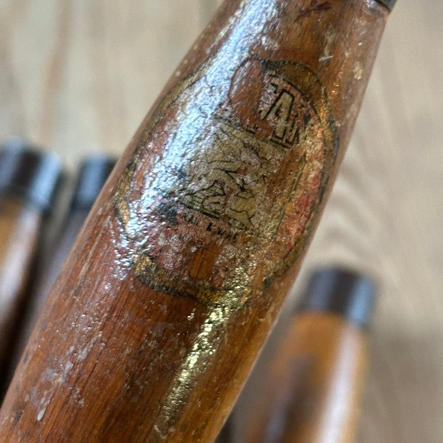 H2459 ICONIC! Vintage set of 6 x TITAN AUSTRALIA No:101 Registered Firmer CHISELS
