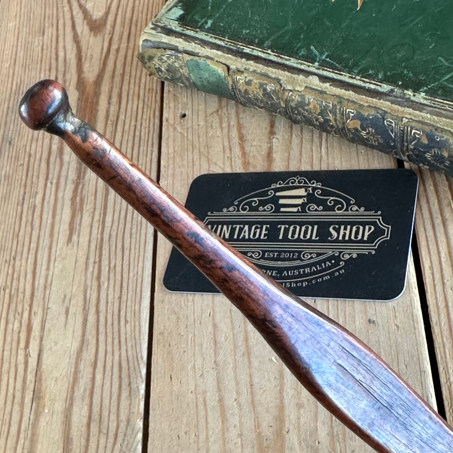 T7681 Vintage GENUINE DIAMOND tipped GLASS CUTTER engraver by RIDDLE & KING with ROSEWOOD handle