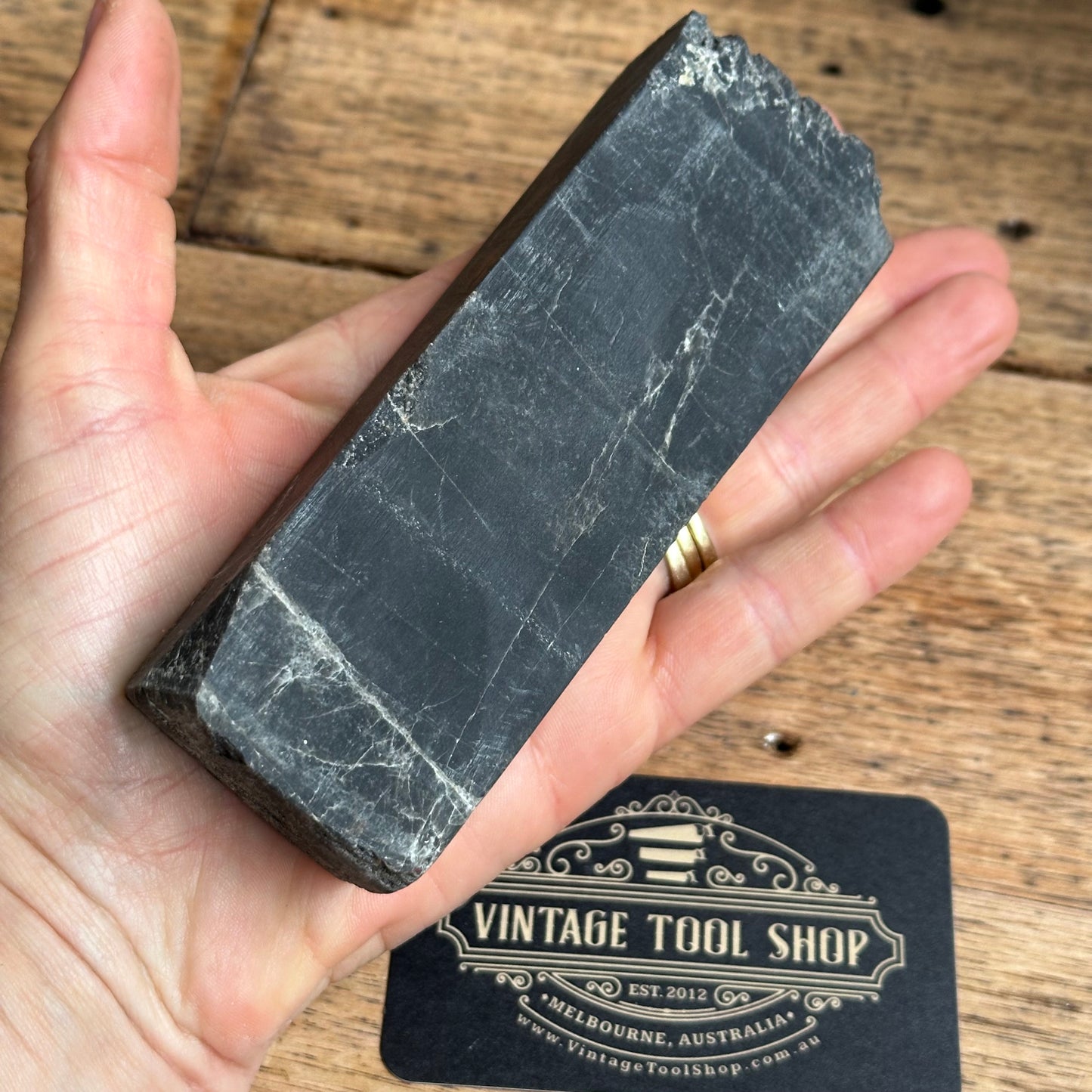 A389 Vintage BLACK TURKEY STONE Natural Sharpening OILSTONE oil