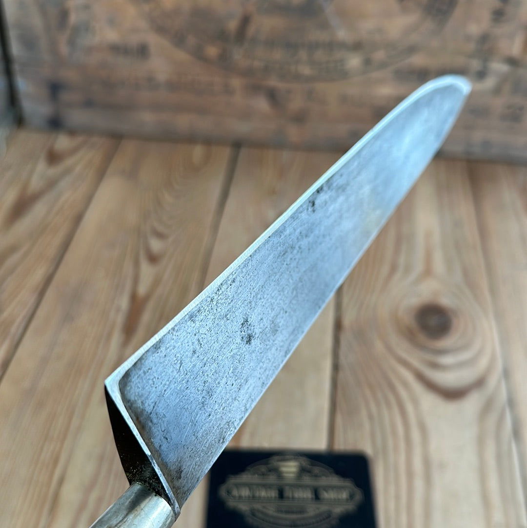 SOLD. D1520 Vintage 10” blade French TICHET NOGENT Carbon Steel CHEFS KNIFE