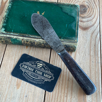 T4702 Vintage R.MATHER & Son Ltd Sheffield spring steel PUTTY KNIFE SPATULA with Rosewood handle