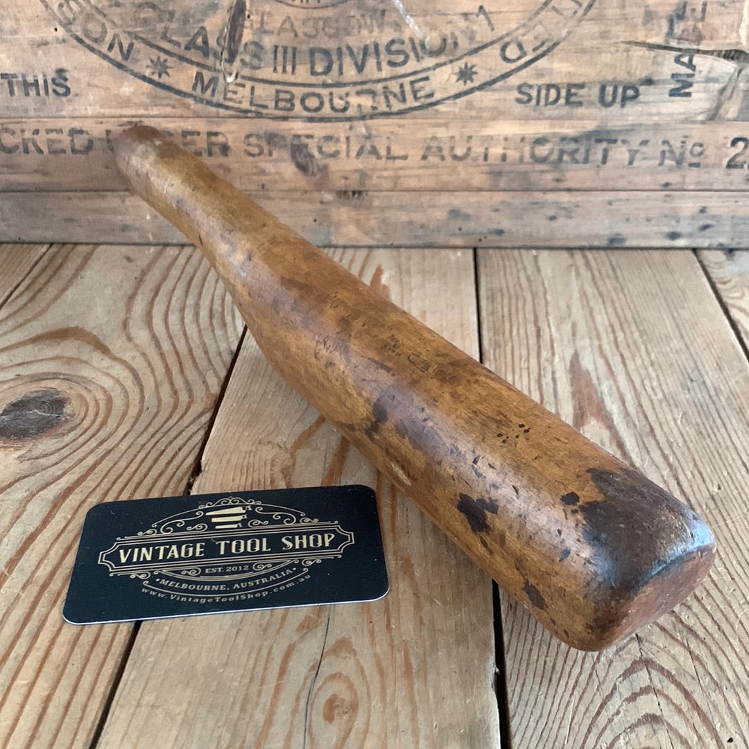 Vintage BOXWOOD Lead DRESSING STICK plumbers tool mallet 125 Vintage Tool Shop Pty Ltd