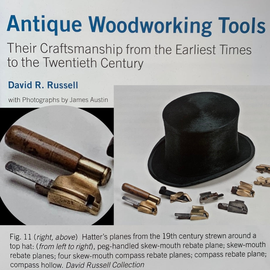 SOLD T9725 Vintage BRASS & ROSEWOOD MILLINERS hatters plane