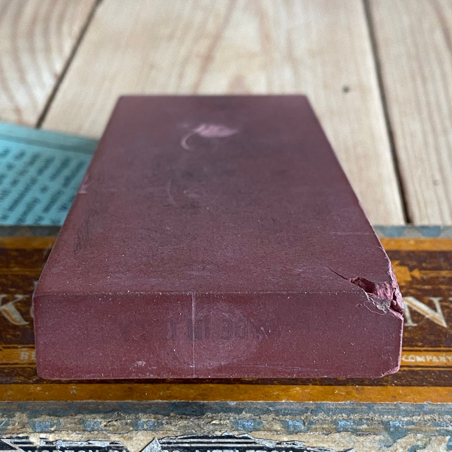 Vintage NORTON PIKE Koening Hone BARBER Hone Sharpening Stone honing America barbers hand tool