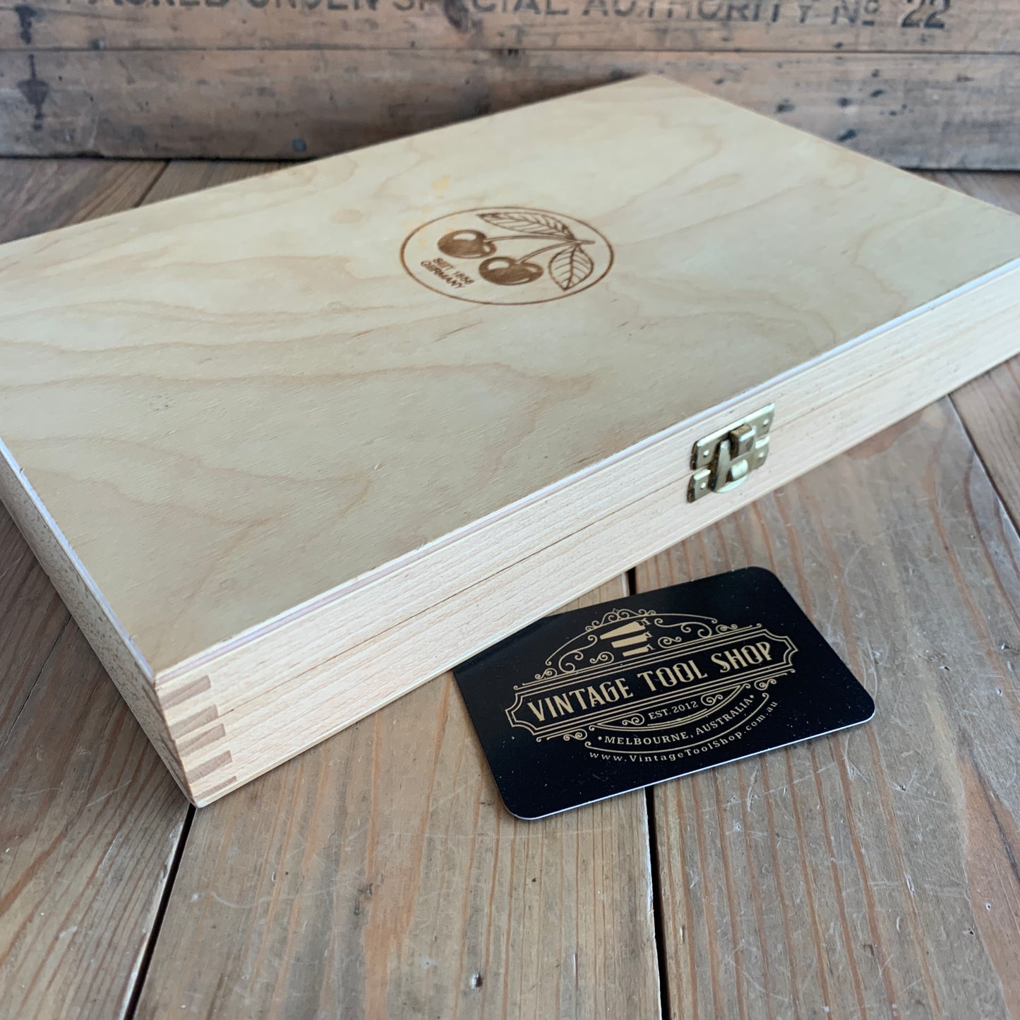 SOLD Set of 6 x TWO CHERRIES KIRSCHEN Germany Bevelled CHISELS IOB T8749