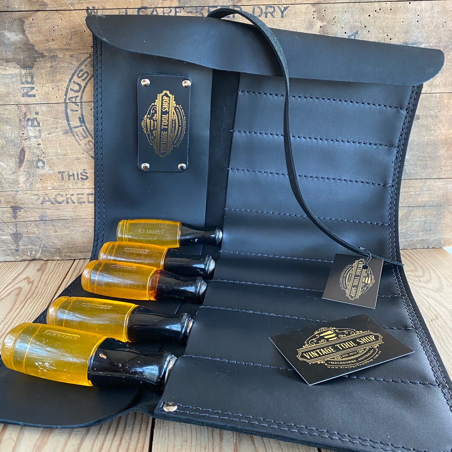 SOLD Vintage STANLEY Australia BEVEL chisels T10018