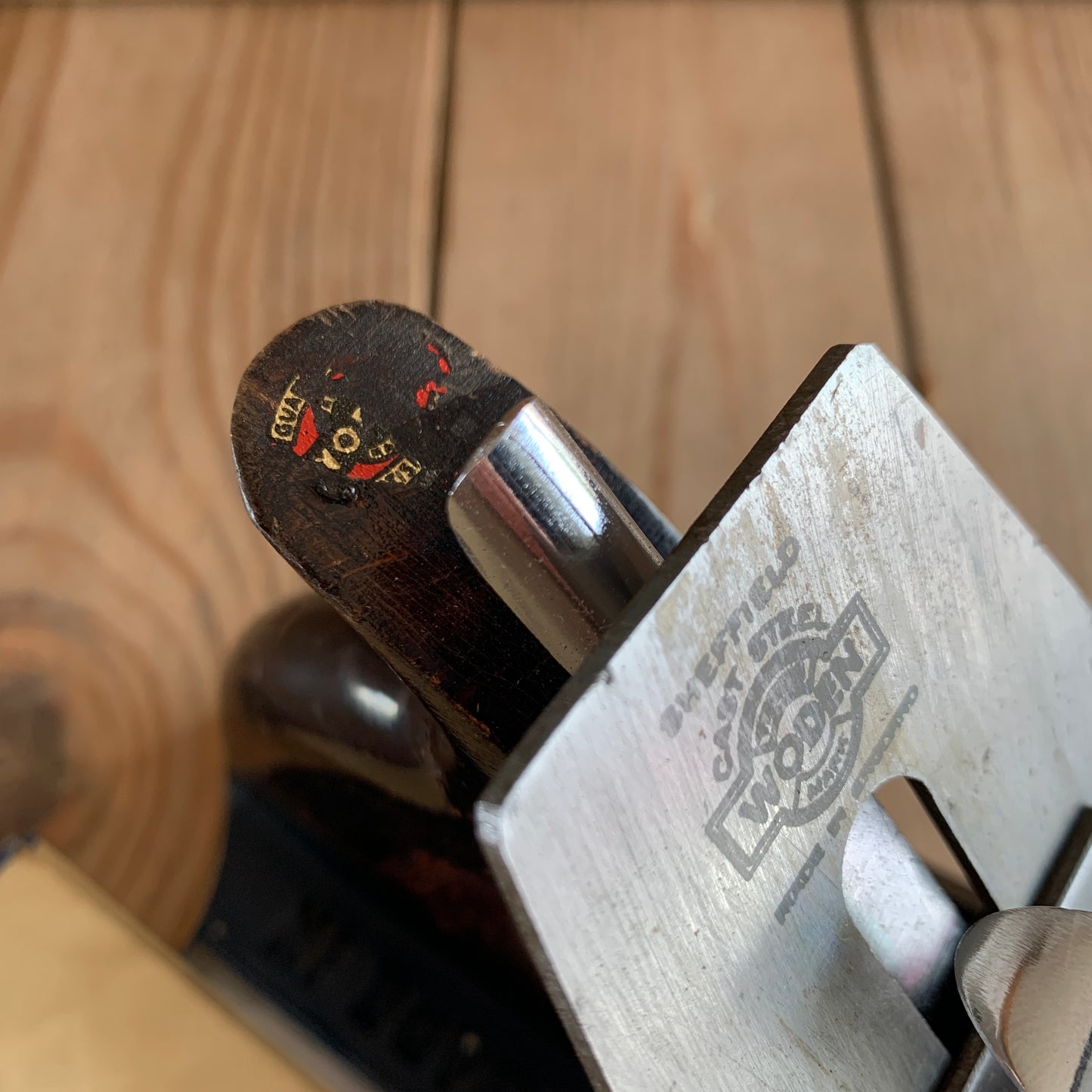 SOLD T9810 Vintage WODEN 4 & 1/2 plane England No.A78 Duplex REBATE Rabbet plane