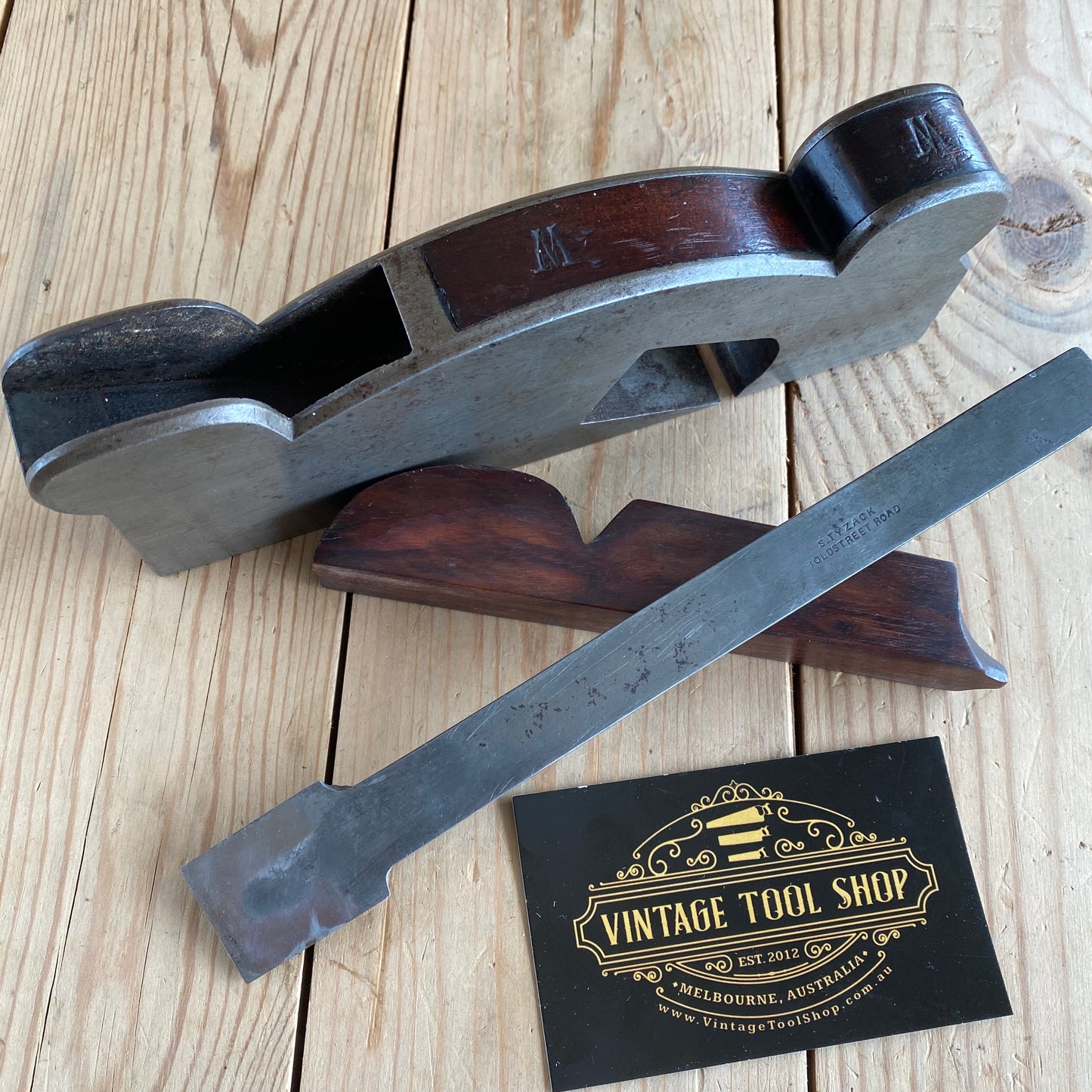 SOLD Vintage INFILL shoulder plane MAHOGANY infill T3785