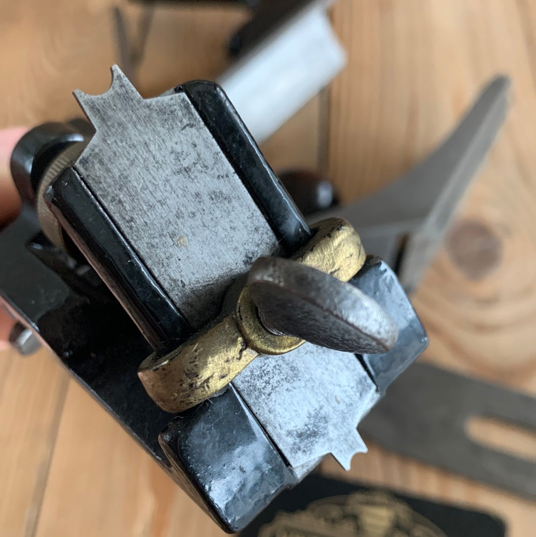 SOLD i56 Antique STANLEY USA No. 72 chamfer PLANE & 2x attachments